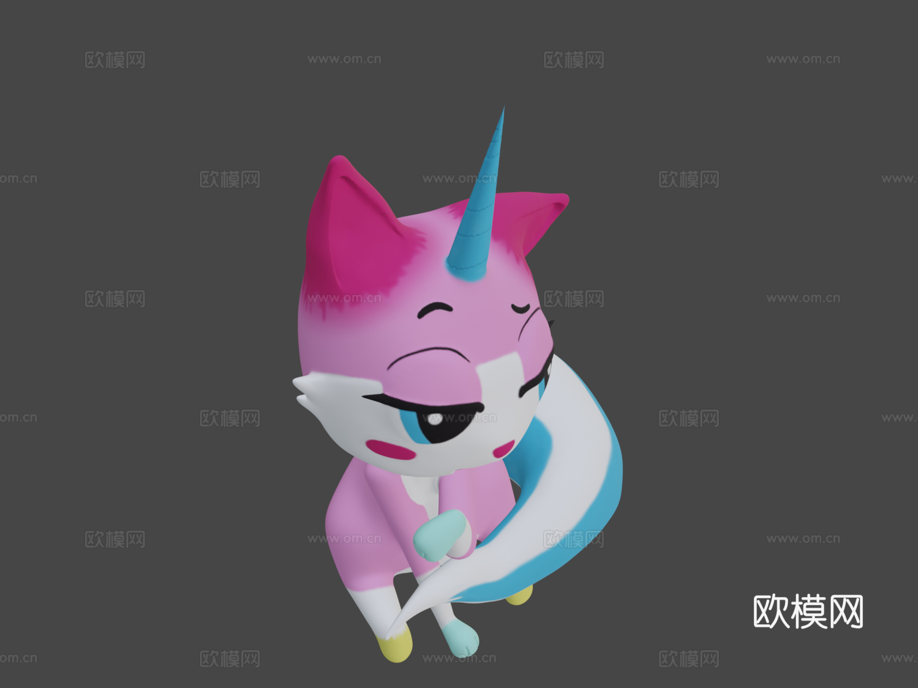 真实独角猫3d模型下载（渲染图6）