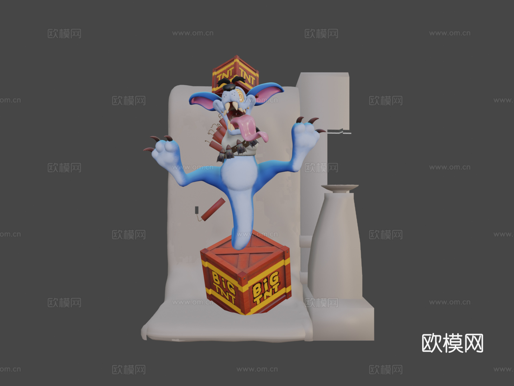 撕裂者袋鼠3d模型下载（渲染图8）