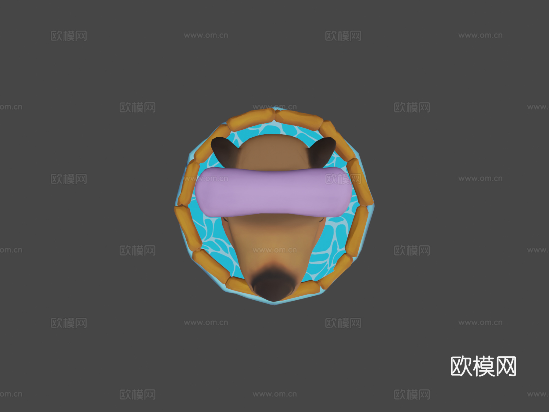 放松的水豚3d模型下载（渲染图5）