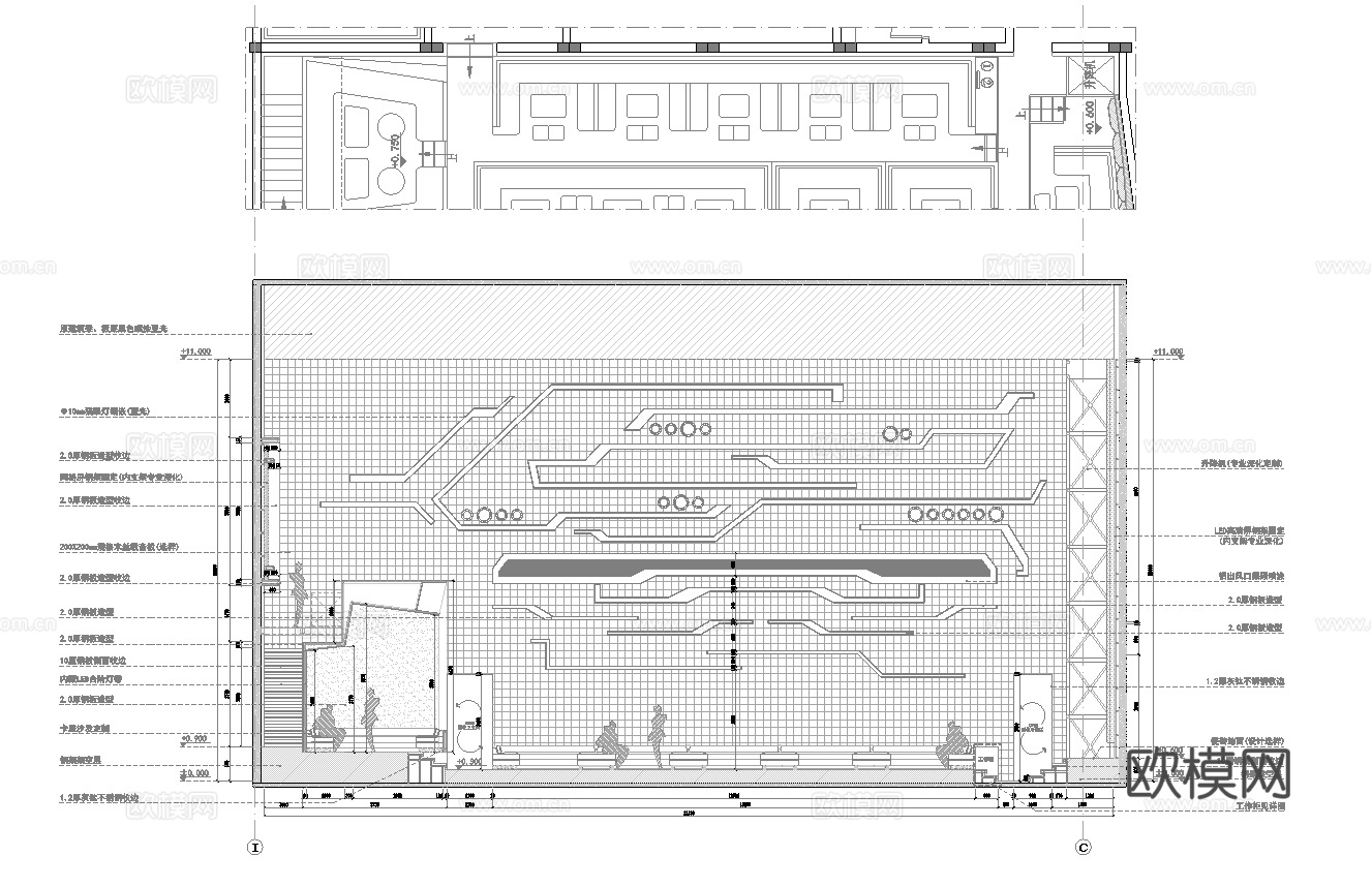 高档酒吧 最新全套施工图设计cad施工图