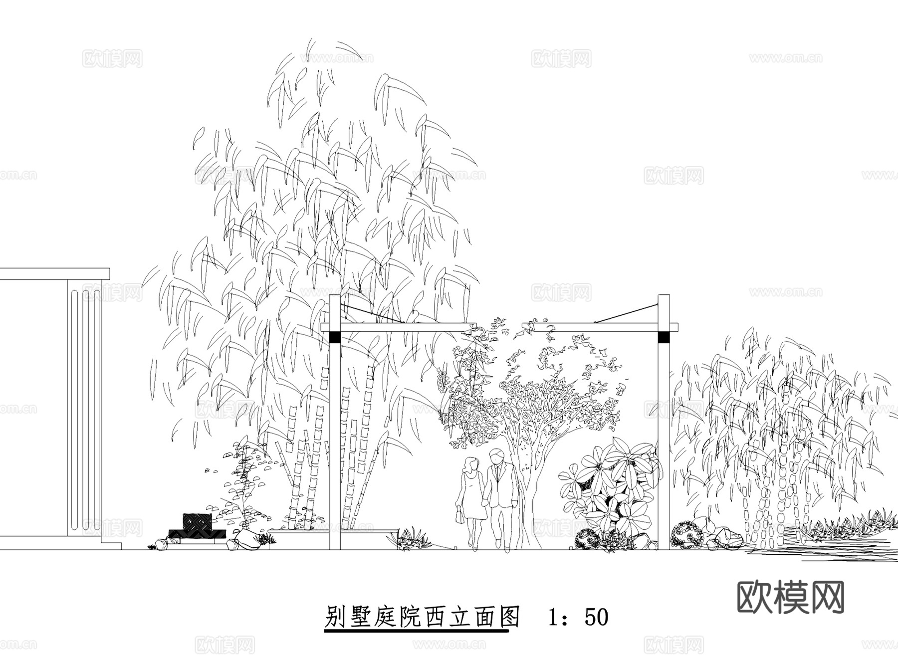 别墅小庭院景观CAD施工图集cad施工图