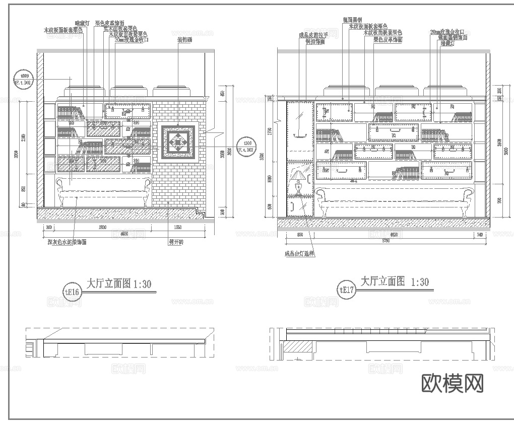 高档时尚KTV酒吧 最新全套施工图设计cad施工图