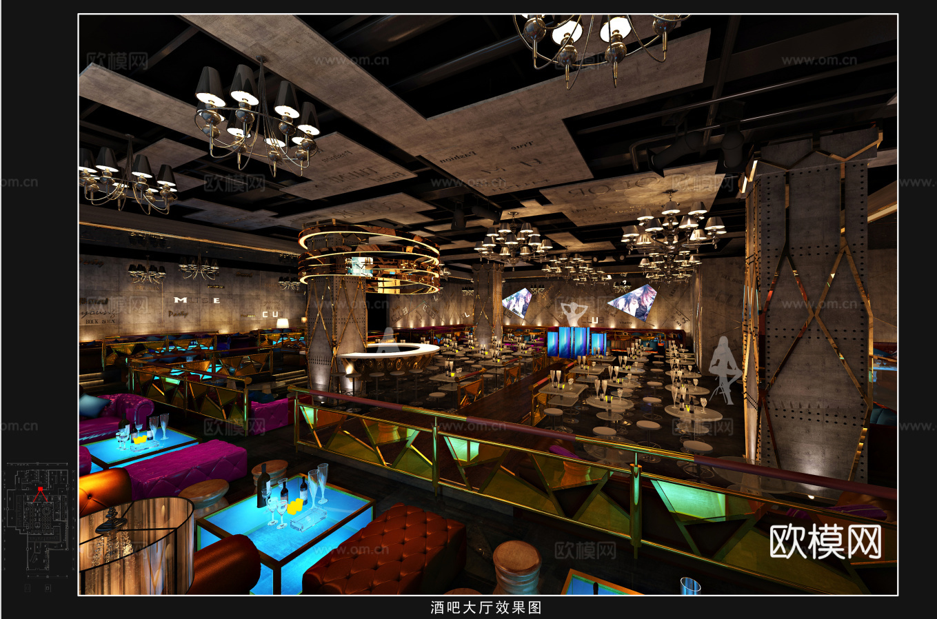 复古酒吧 最新全套施工图设计cad施工图