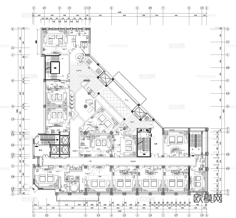 高档KTV酒吧  最新全套施工图设计cad施工图