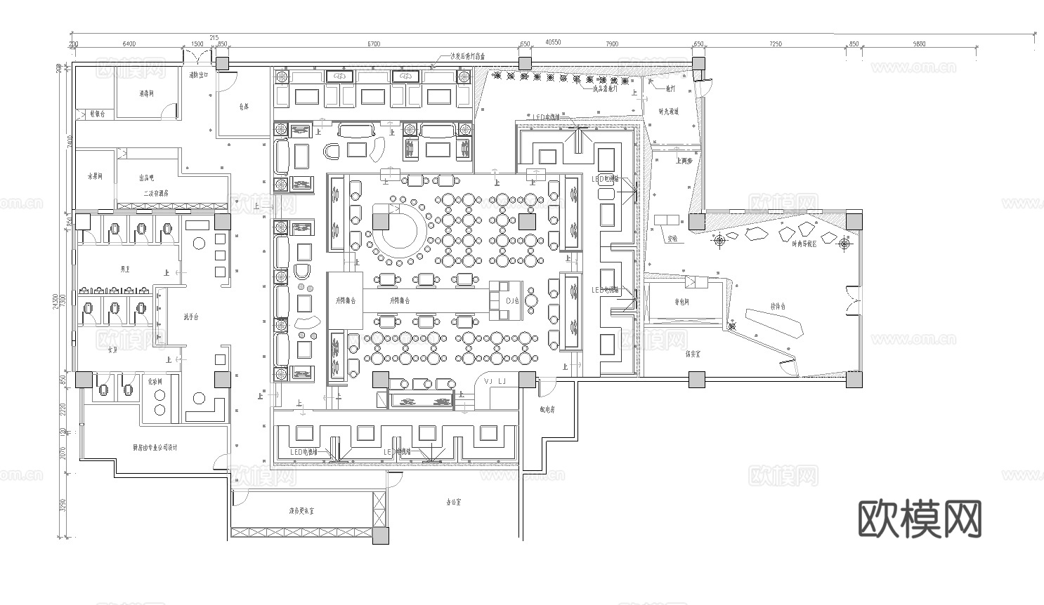 复古酒吧 最新全套施工图设计cad施工图