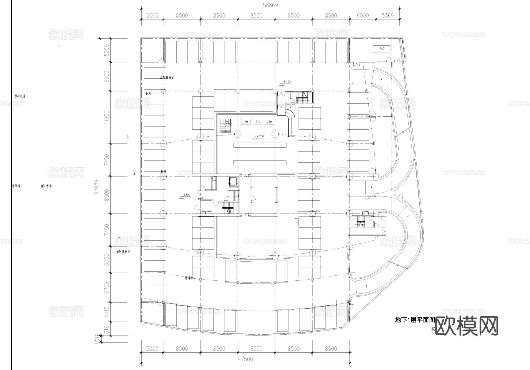 酒店办公高层综合楼建筑CAD施工图集cad施工图