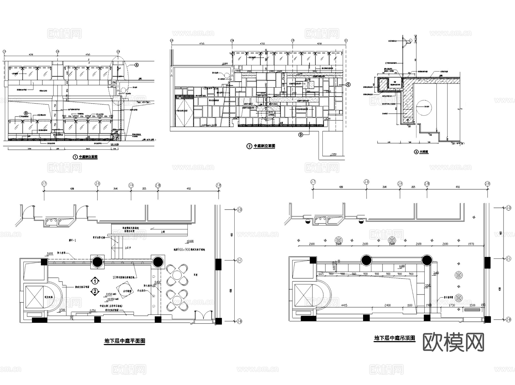 宾馆酒店公区大堂会议室楼梯室内装饰CAD施工图集cad施工图