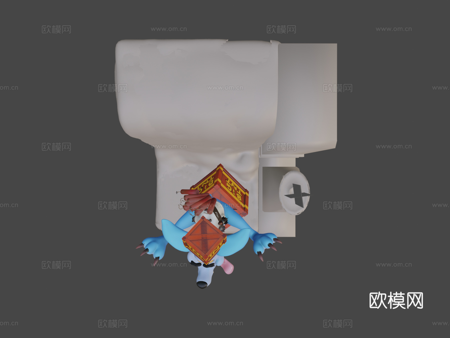 撕裂者袋鼠3d模型下载（渲染图5）