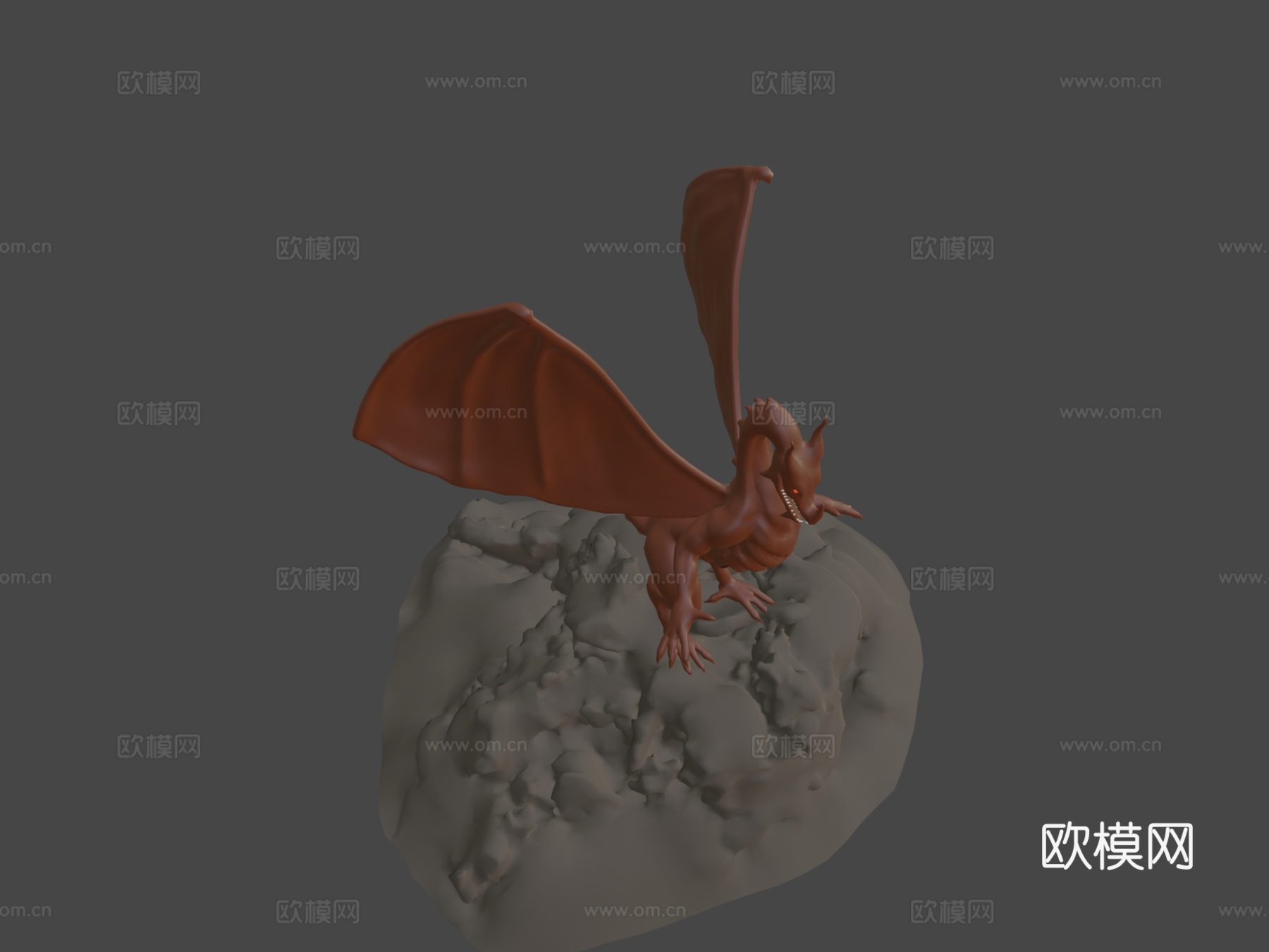 低多边形龙3d模型下载（渲染图6）