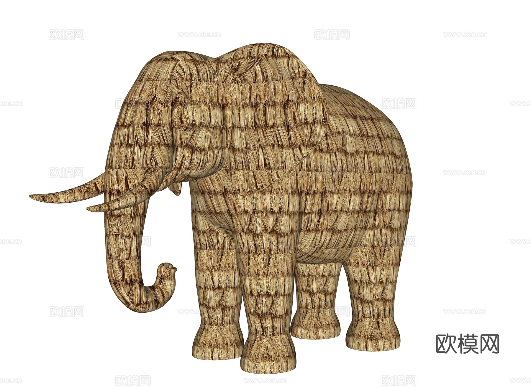 茅草雕塑 动物雕塑 农田雕塑 农田拍照打卡 农场雕塑 农场动su模型