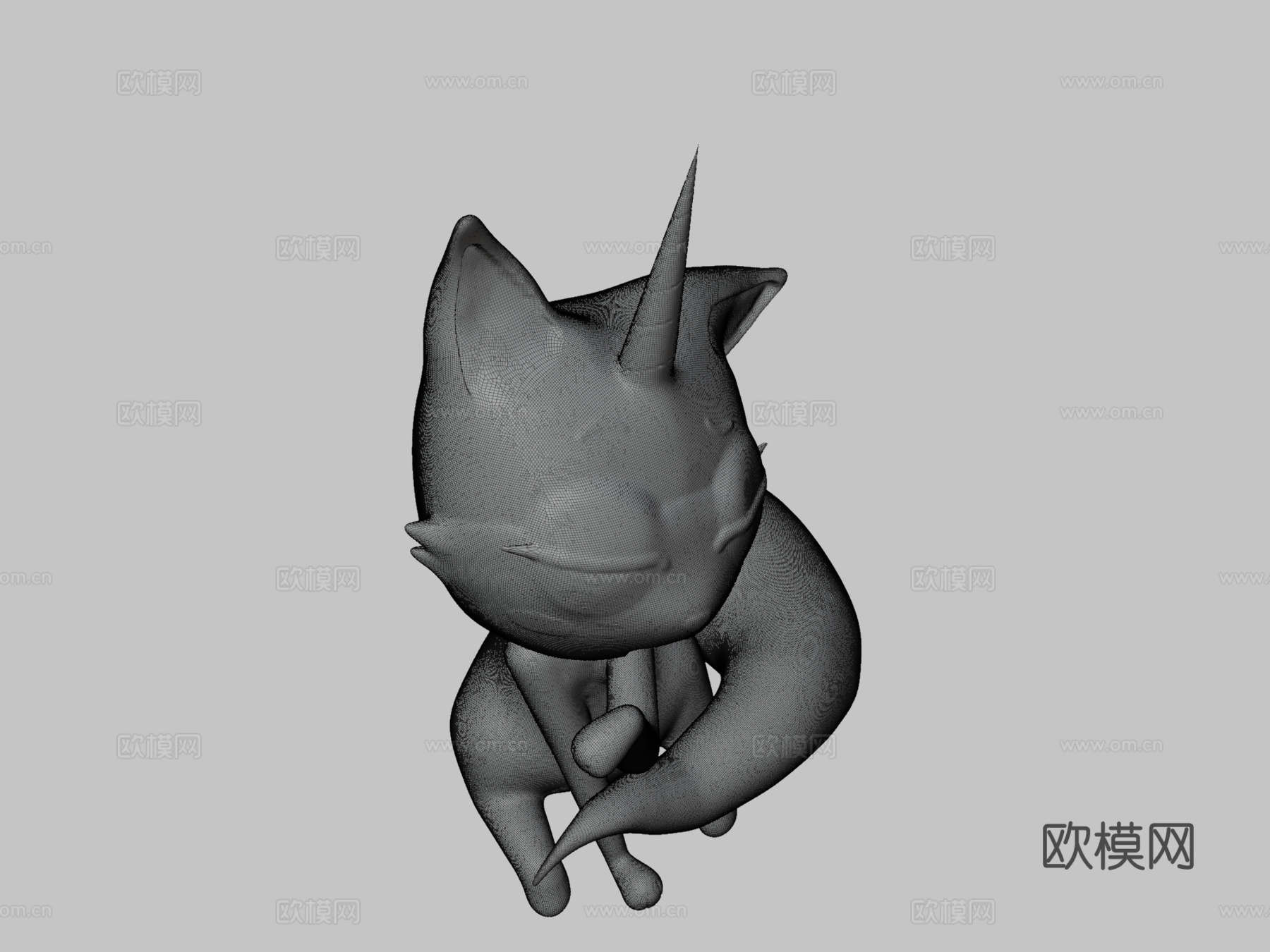 真实独角猫3d模型下载（渲染图3）