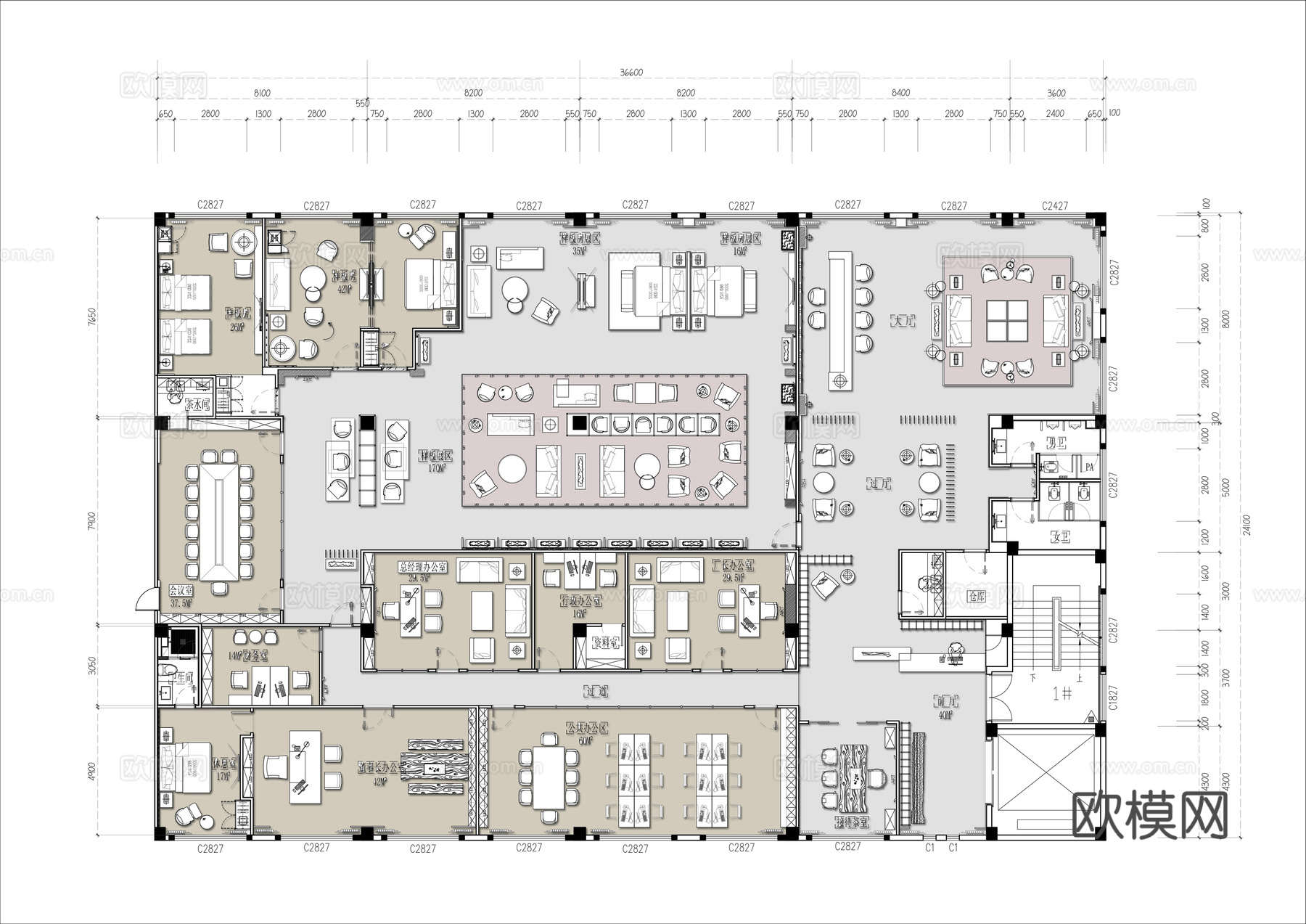 全屋定制家具展厅 最新平面施工图设计cad施工图