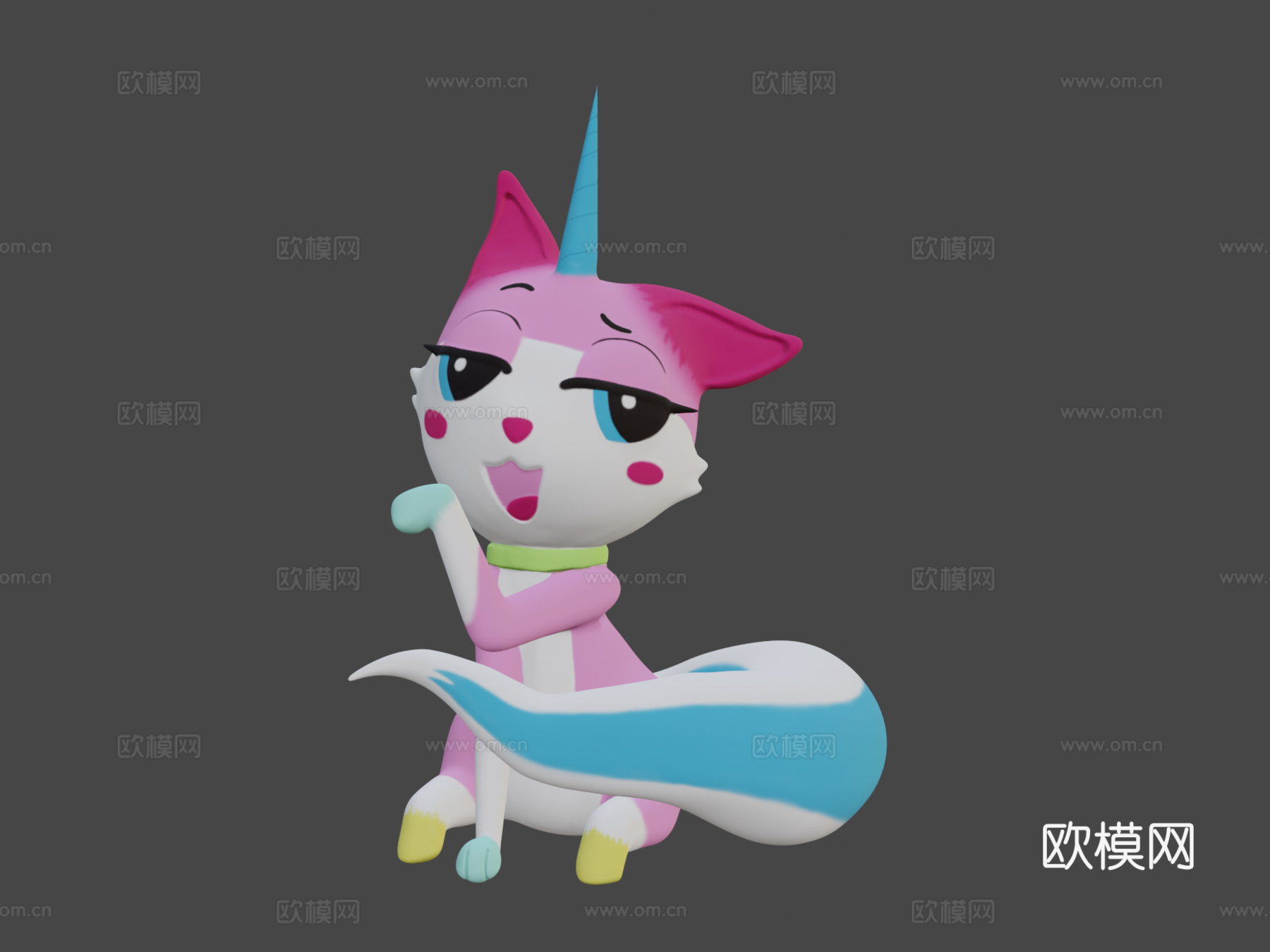 真实独角猫3d模型下载（渲染图8）