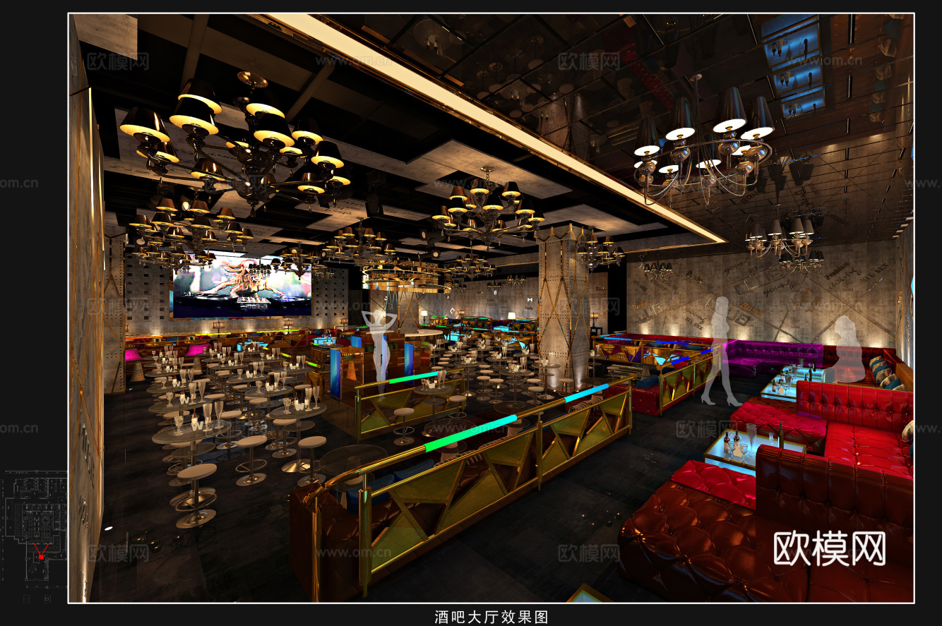 复古酒吧 最新全套施工图设计cad施工图