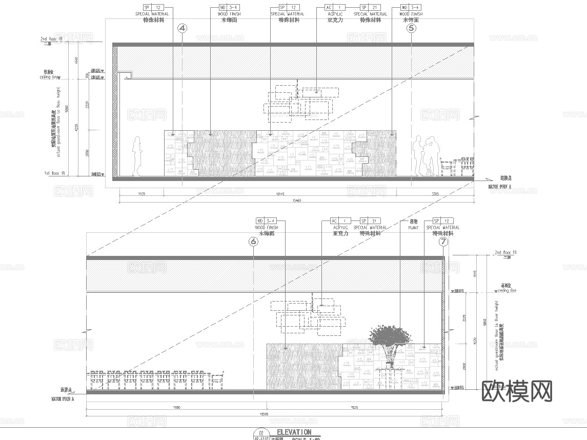 1500平特色餐厅 最新全套施工图设计cad施工图