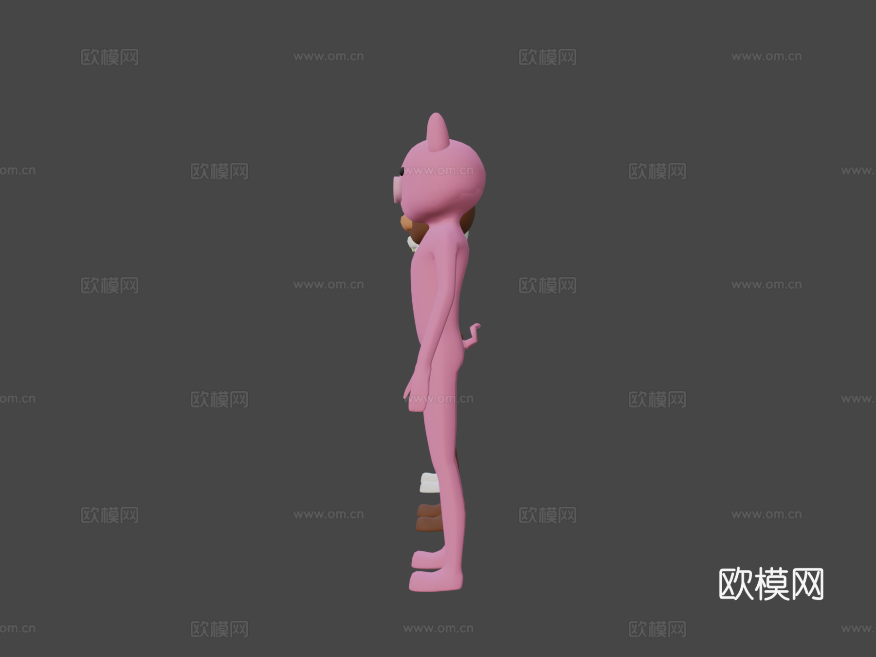 低多边形动物吉祥物3d模型下载（渲染图6）