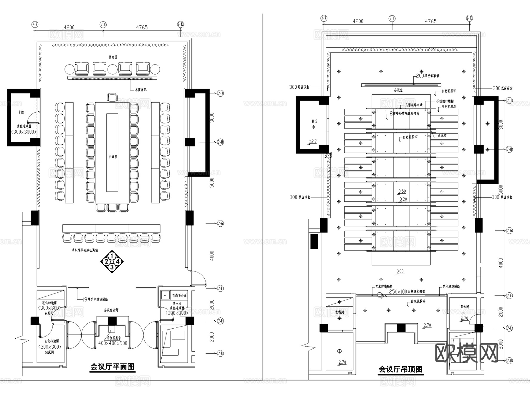 宾馆酒店公区大堂会议室楼梯室内装饰CAD施工图集cad施工图