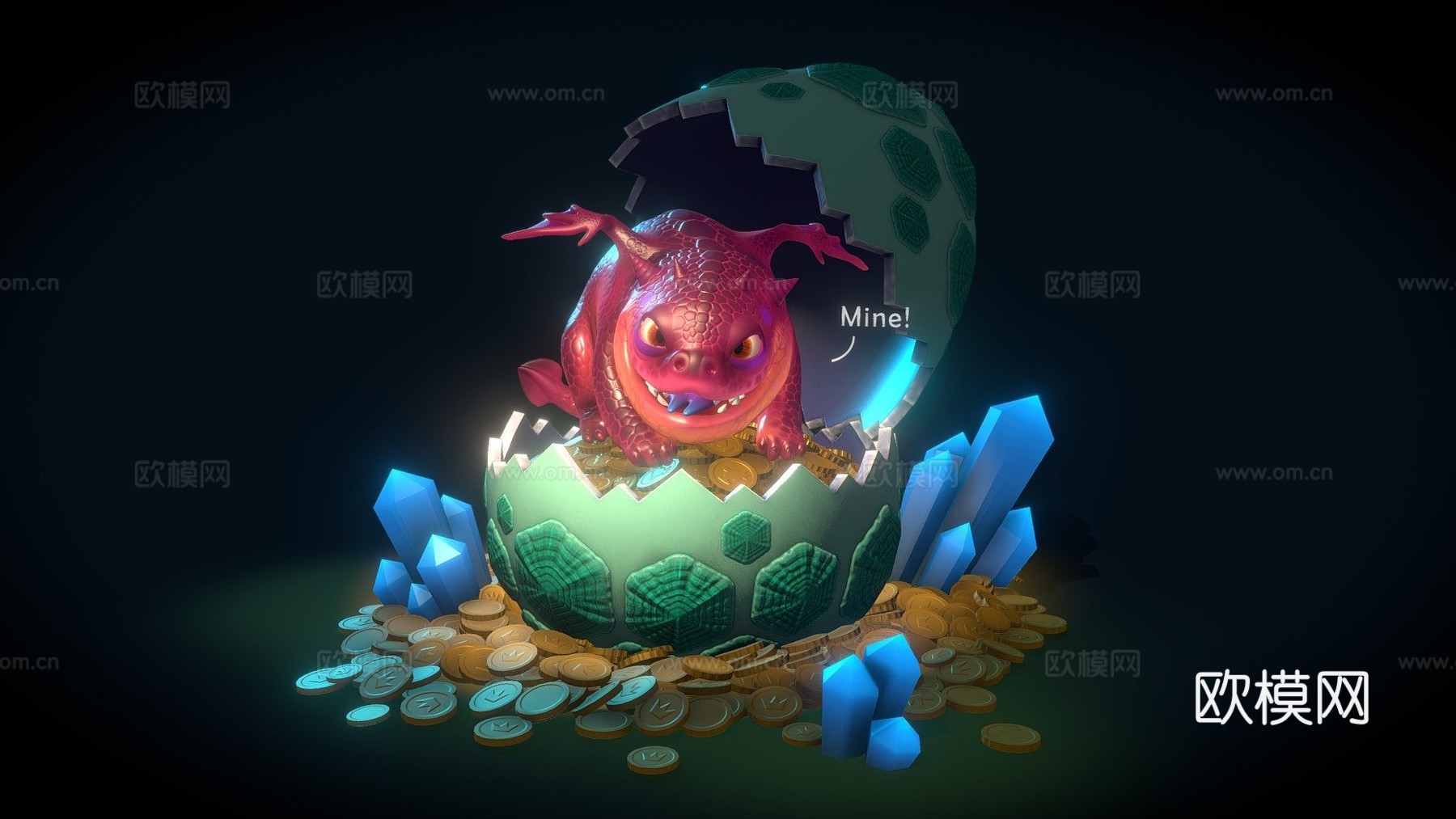 龙之宝藏3d模型下载（渲染图1）