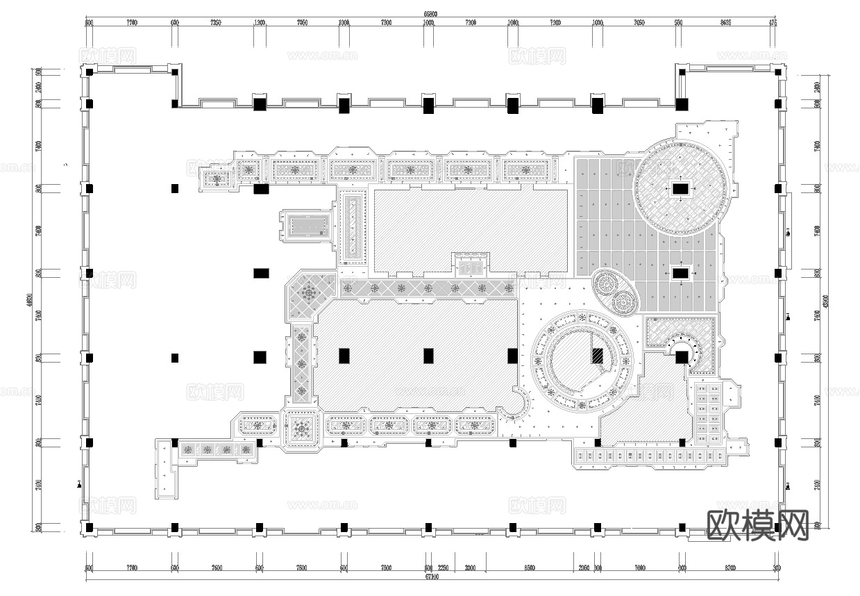 高档时尚KTV酒吧 最新全套施工图设计cad施工图