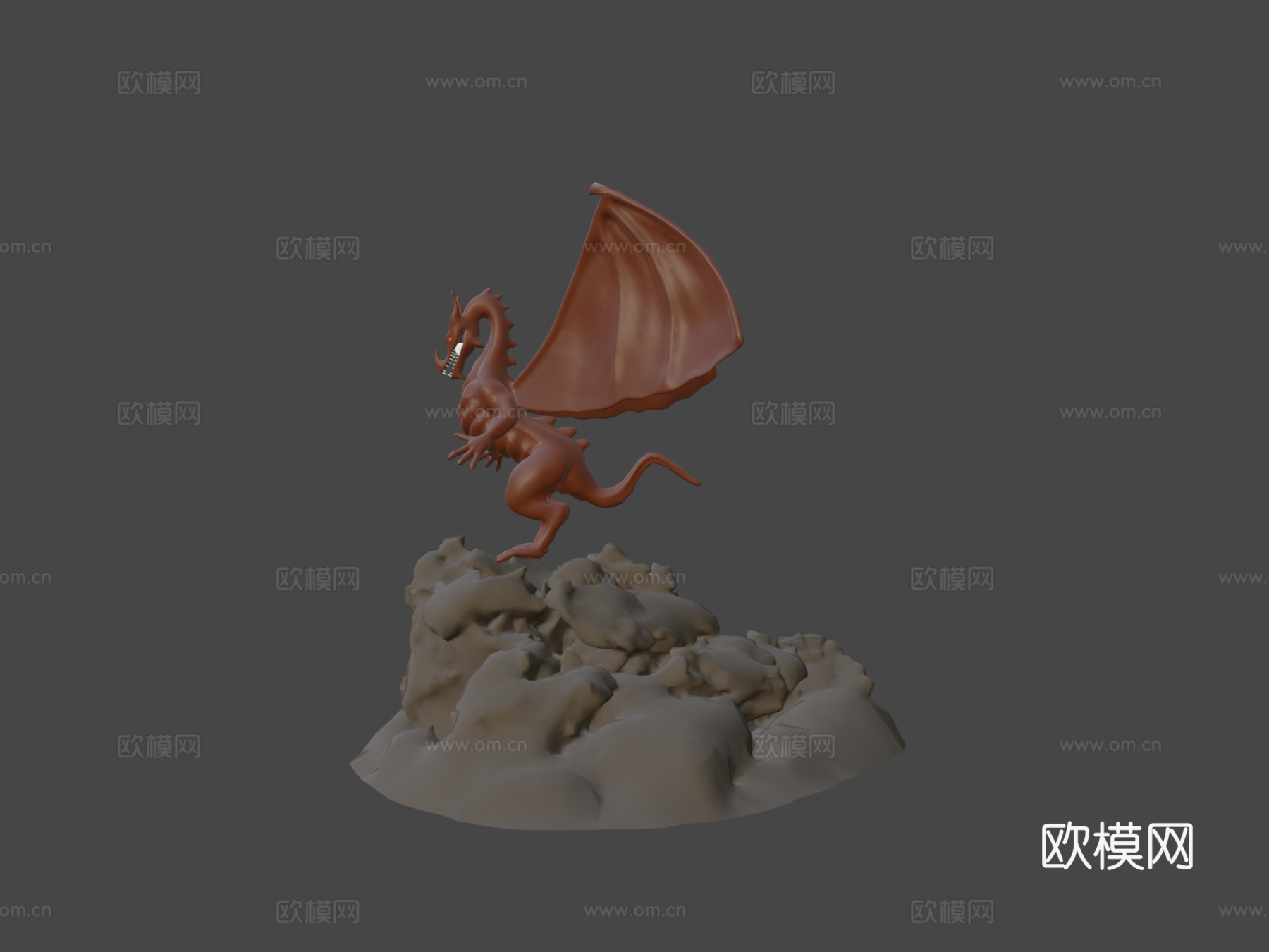 低多边形龙3d模型下载（渲染图7）