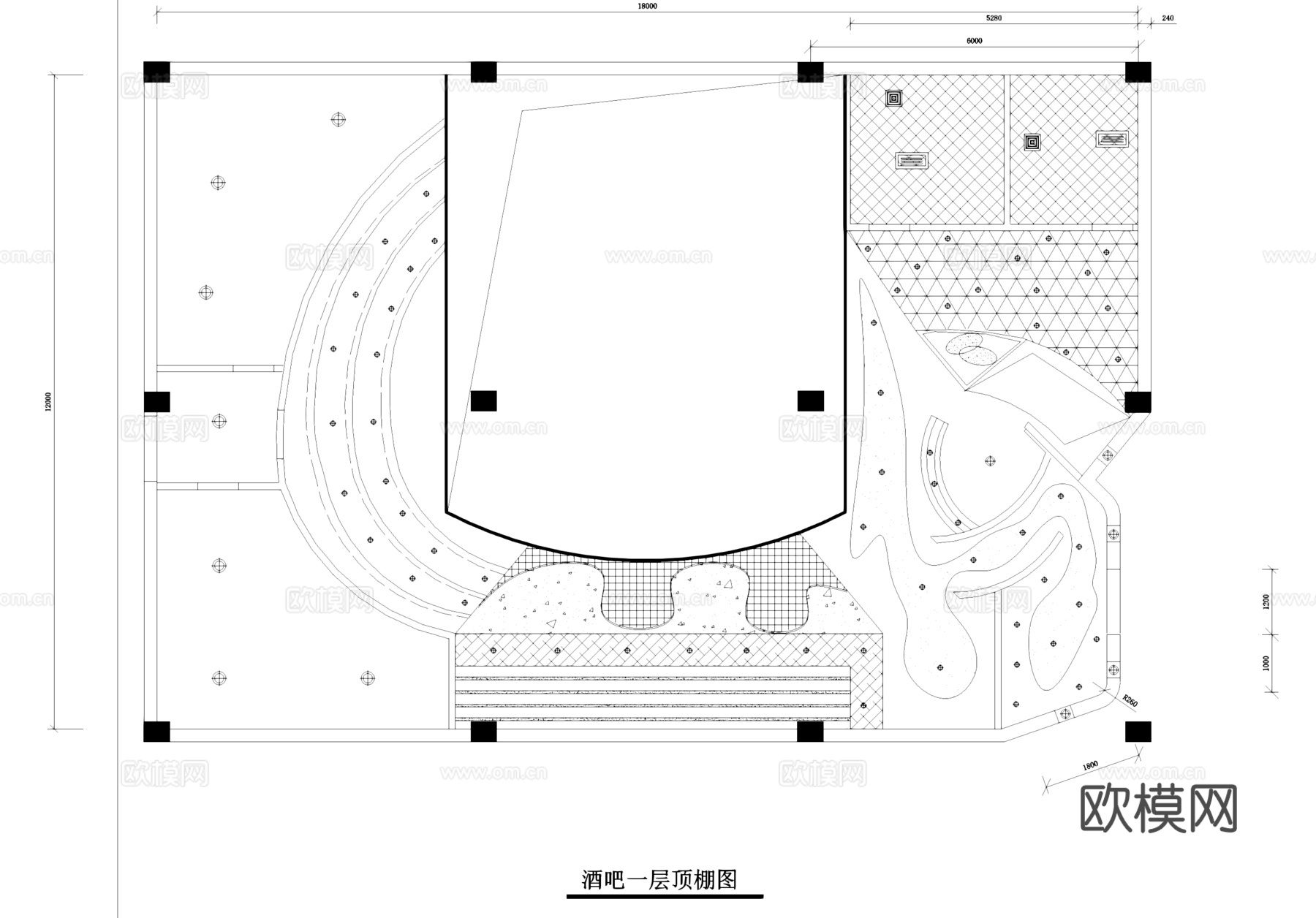 酒吧舞厅室内装饰CAD施工图集cad施工图