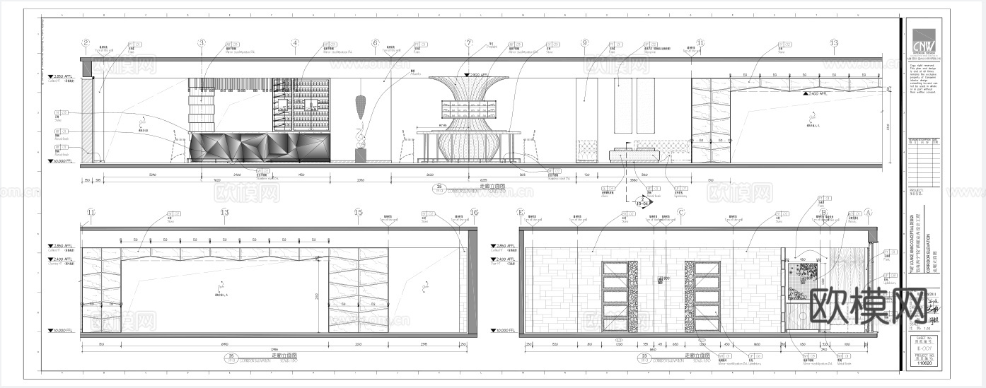 高档酒吧 最新全套施工图设计cad施工图