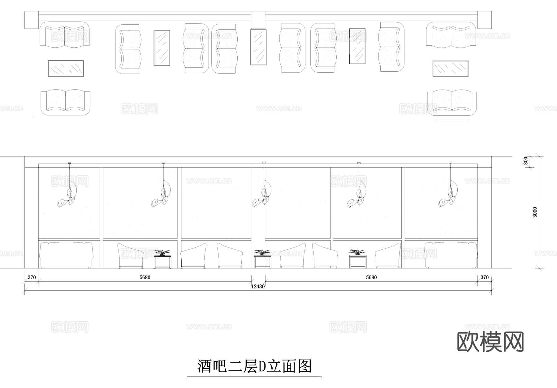 酒吧舞厅室内装饰CAD施工图集cad施工图