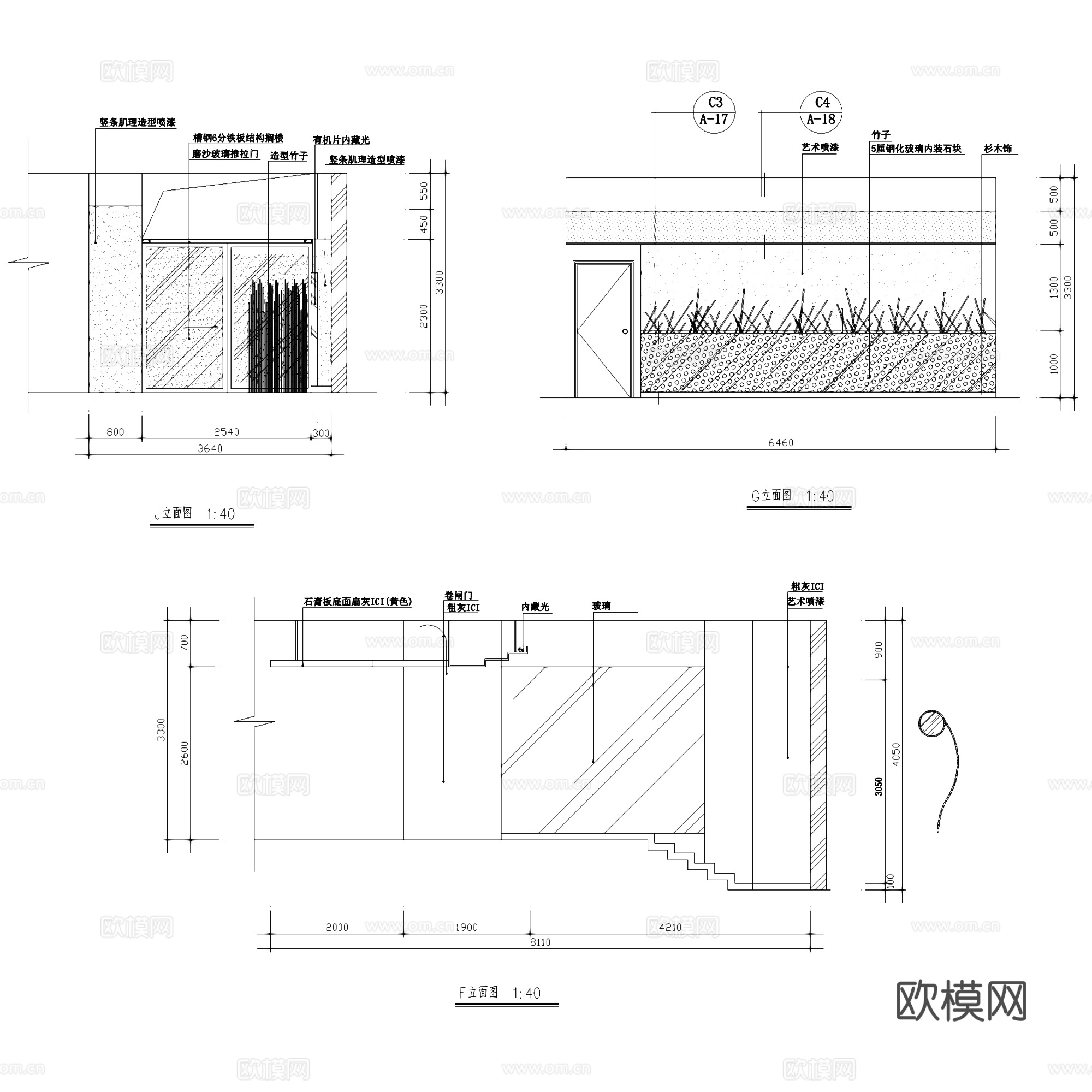 西餐厅室内装饰CAD施工图集cad施工图