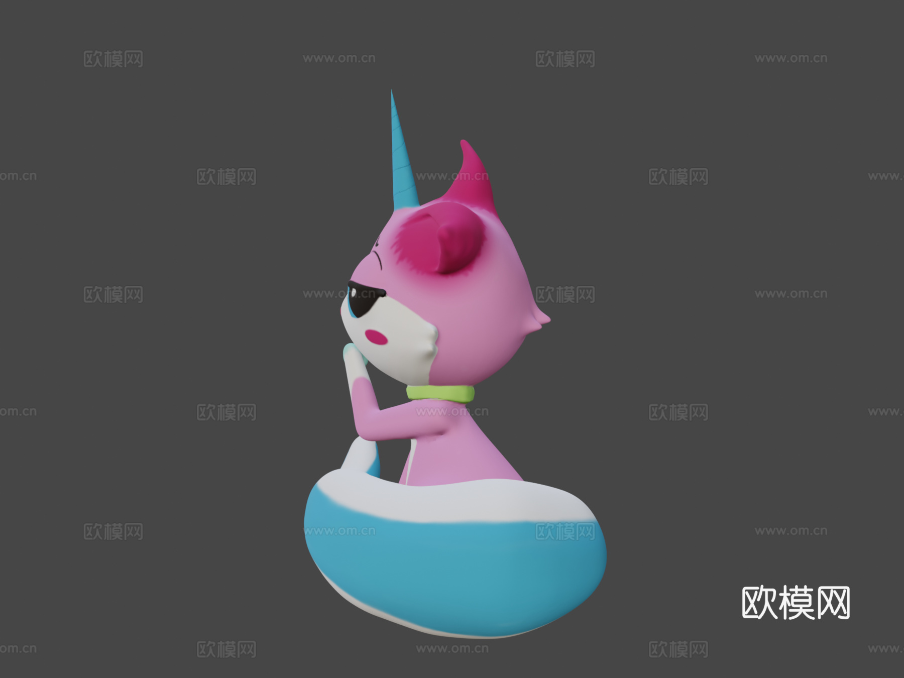 真实独角猫3d模型下载（渲染图7）