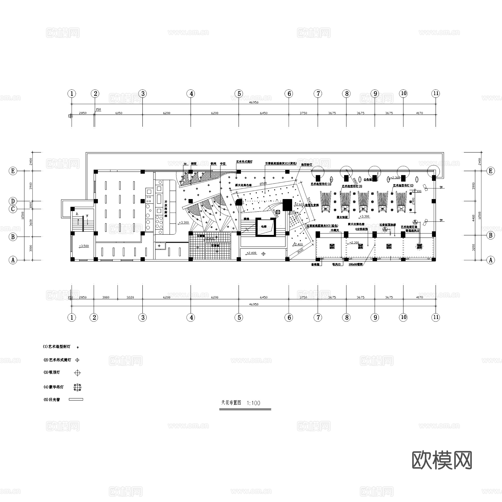 西餐厅室内装饰CAD施工图集cad施工图
