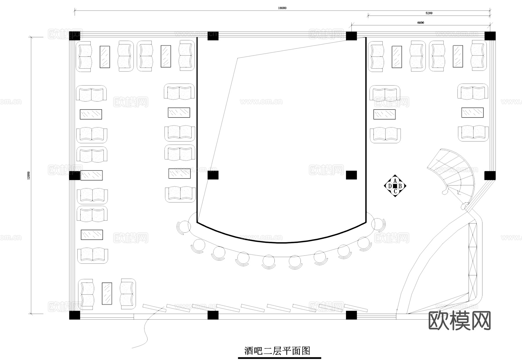 酒吧舞厅室内装饰CAD施工图集cad施工图