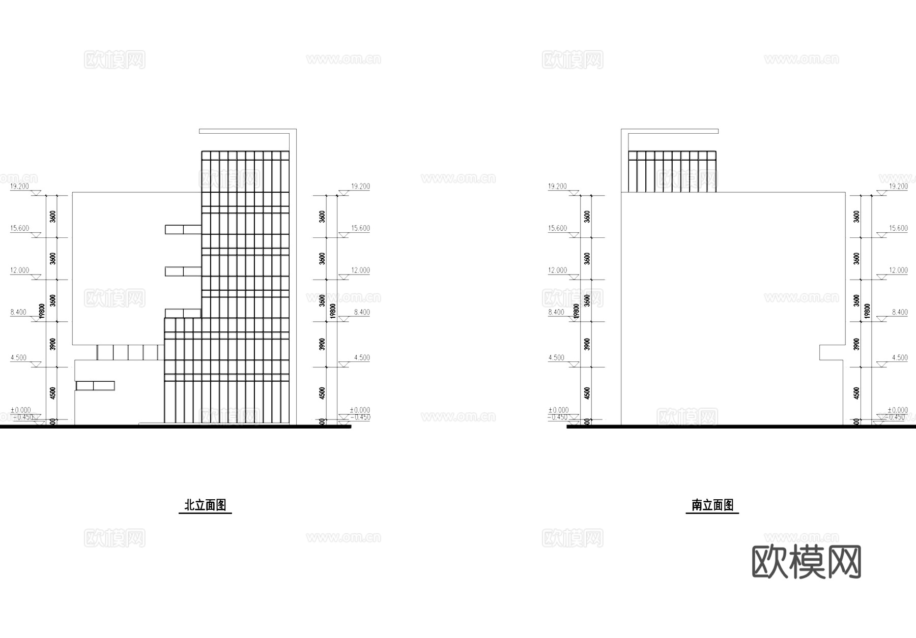 昆明东川中医医院综合楼建筑平立剖面CAD施工图cad施工图