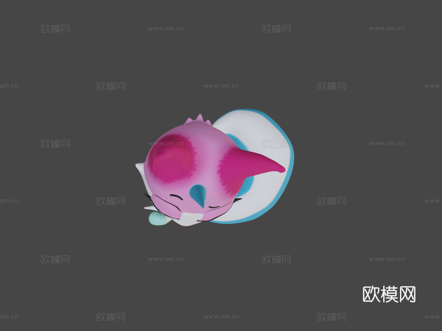 真实独角猫3d模型下载（渲染图5）