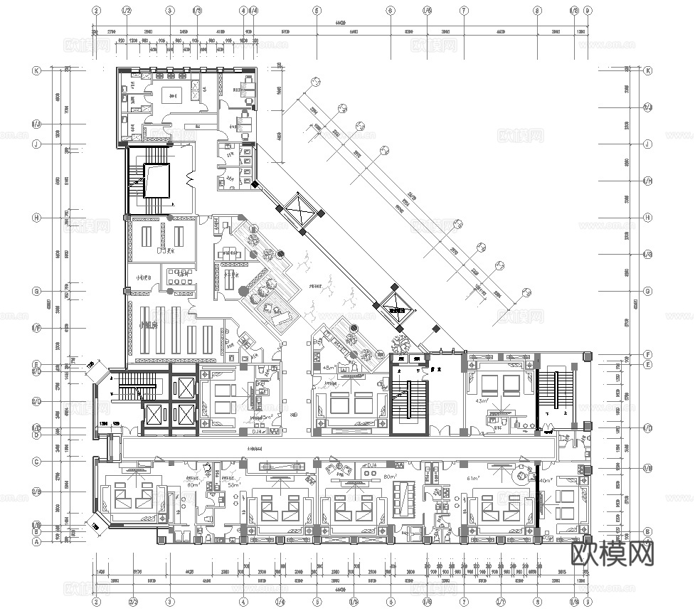 高档KTV酒吧  最新全套施工图设计cad施工图
