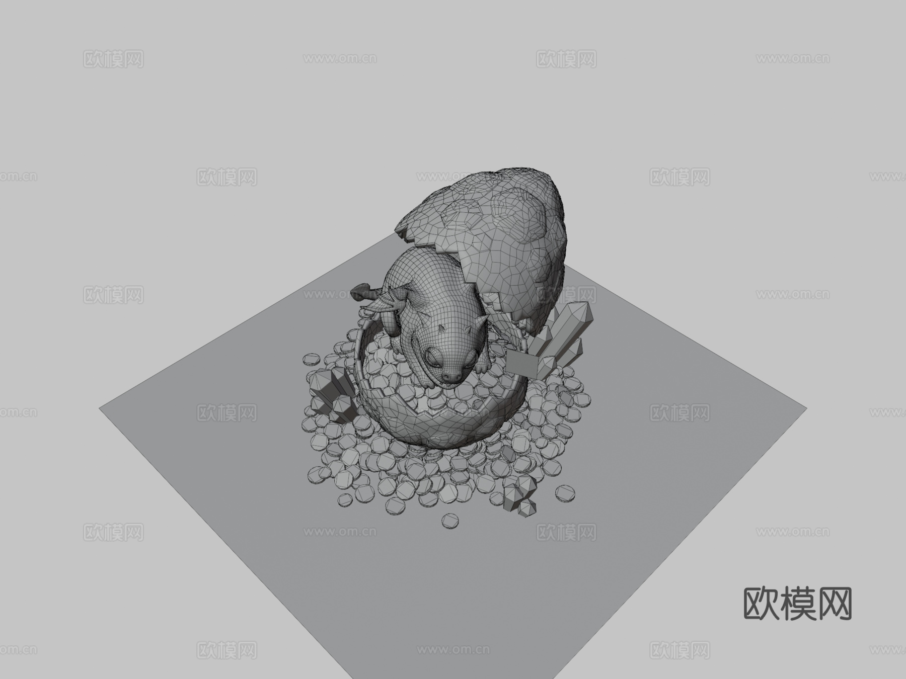 龙之宝藏3d模型下载（渲染图3）