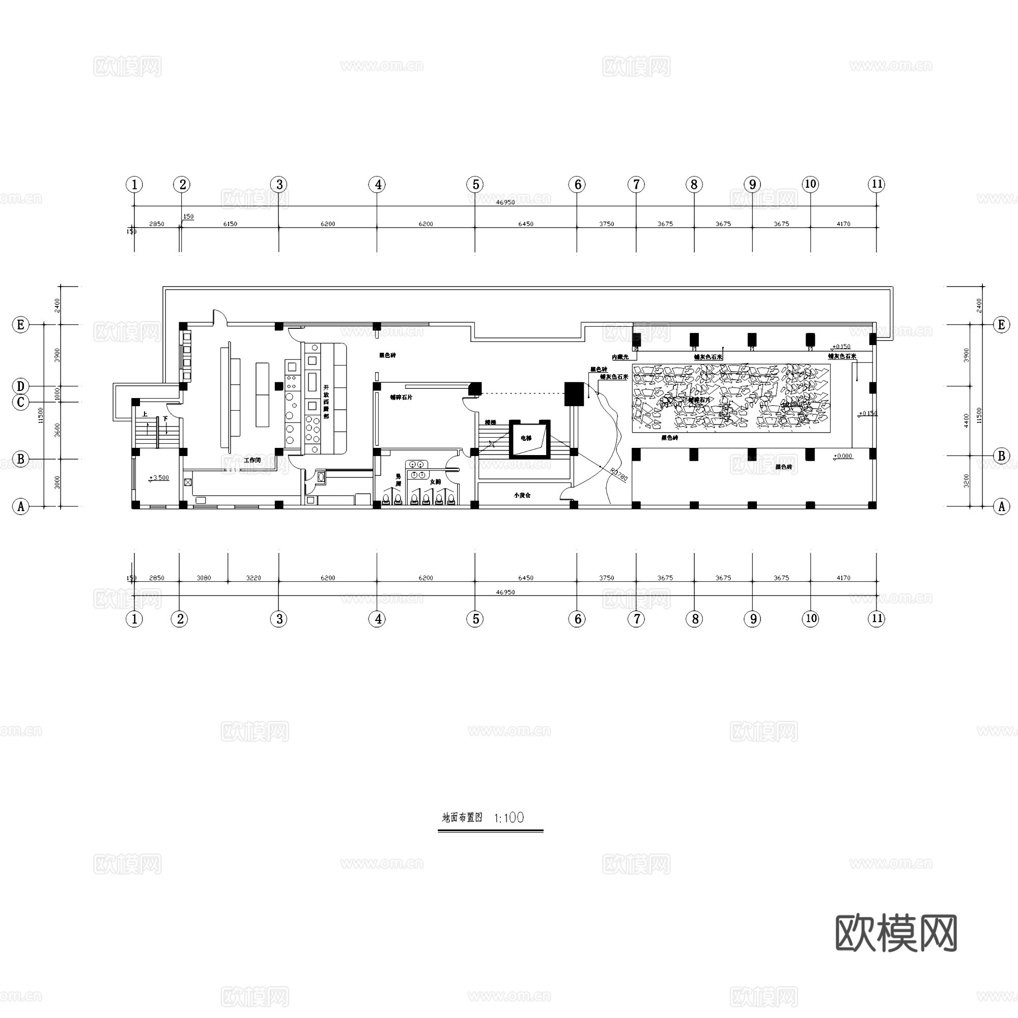 西餐厅室内装饰CAD施工图集cad施工图