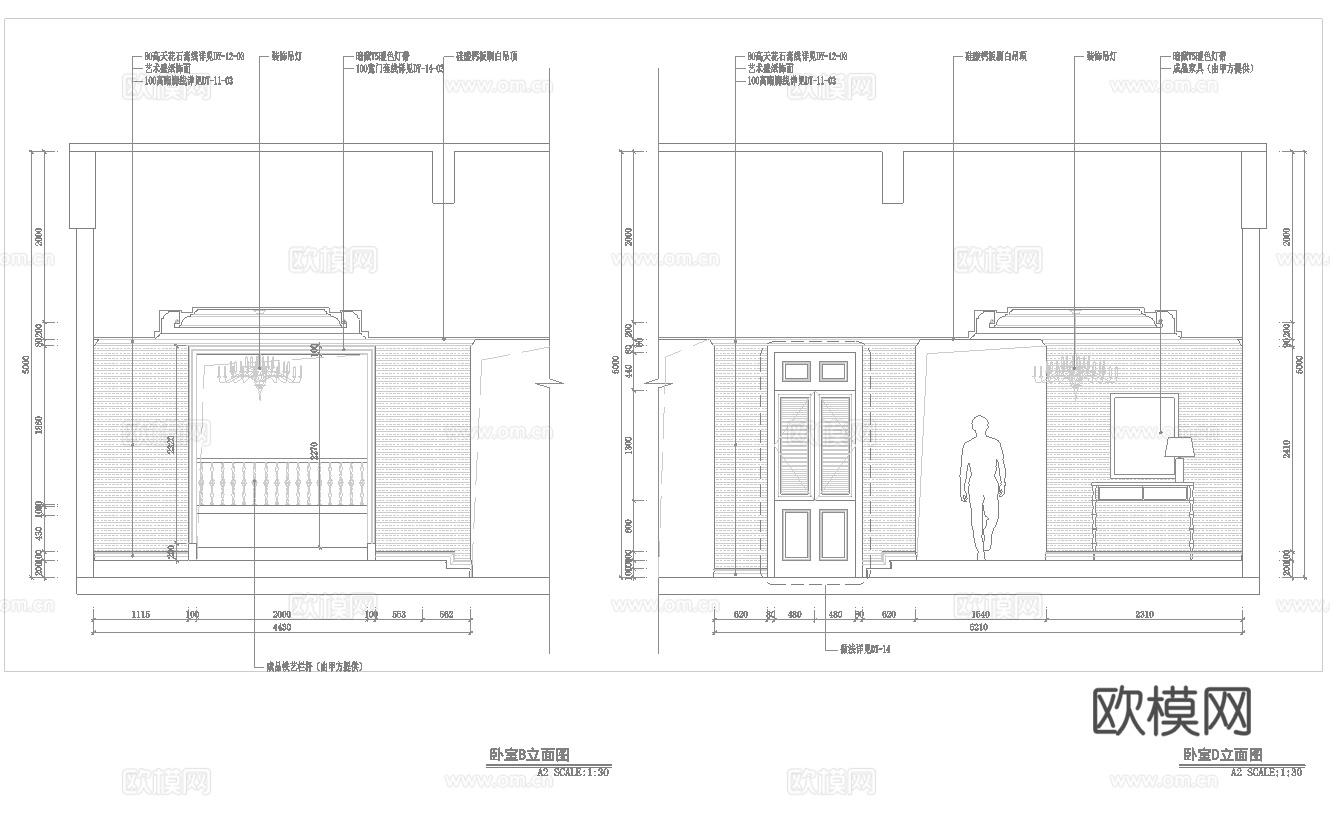 全屋定制家具展厅 最新全套施工图设计cad施工图