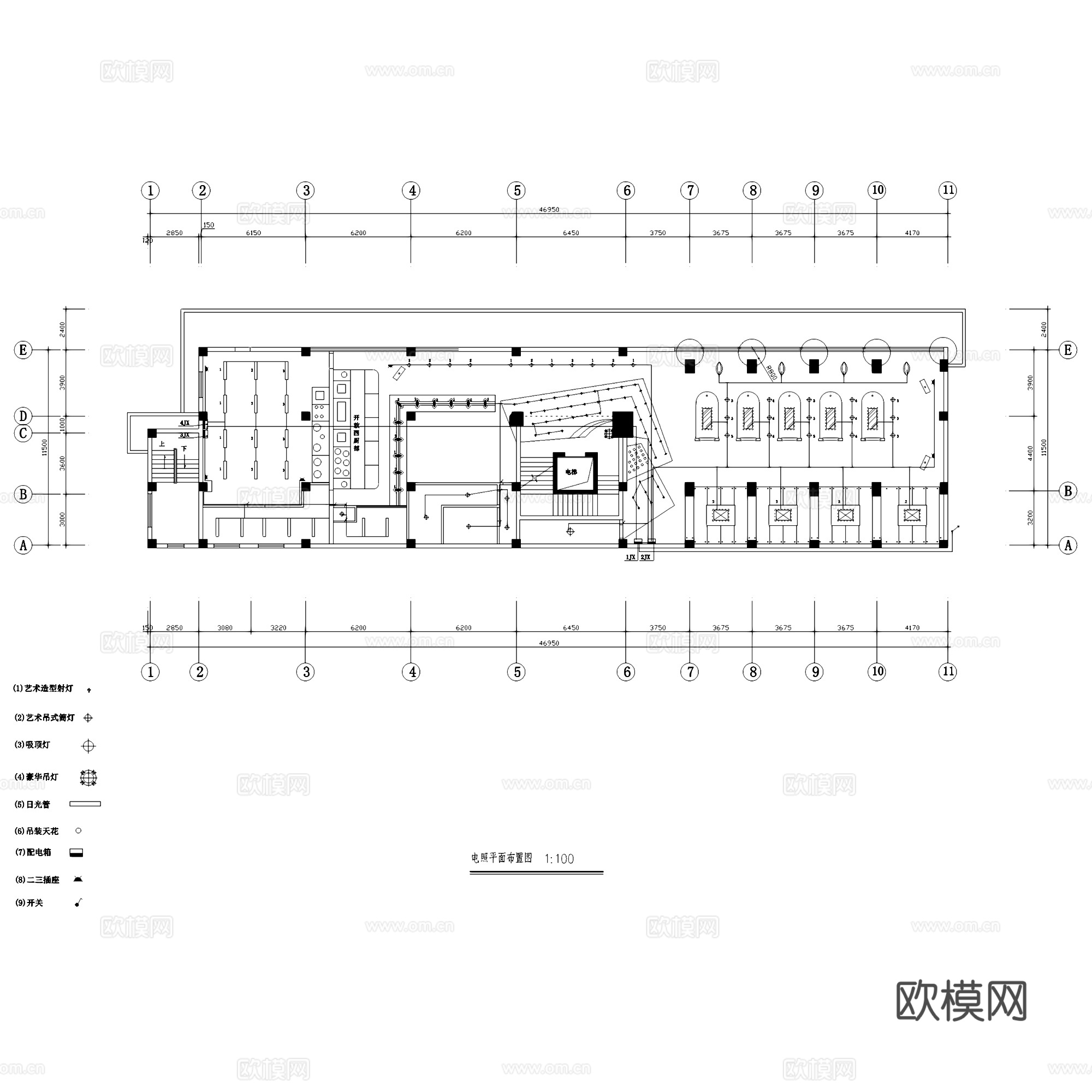 西餐厅室内装饰CAD施工图集cad施工图