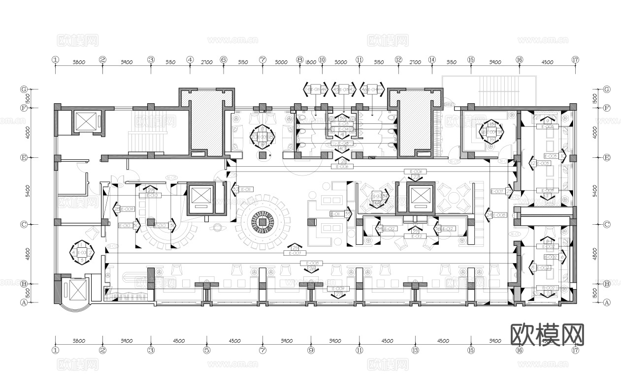 高档酒吧 最新全套施工图设计cad施工图