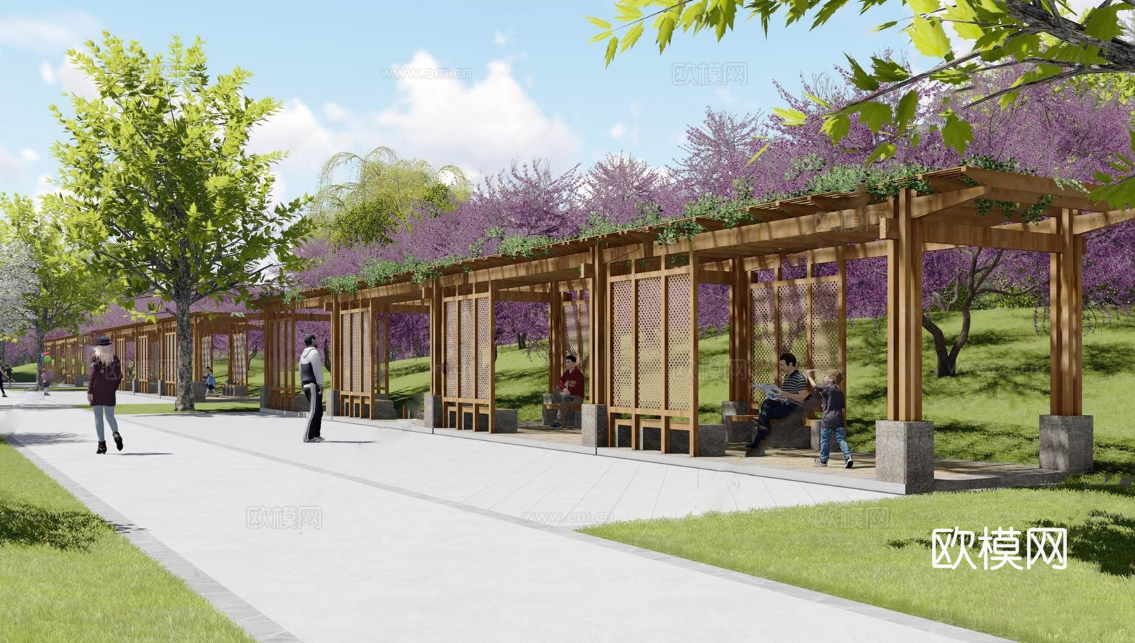 中式景观廊架花架节点大样CAD施工图cad施工图