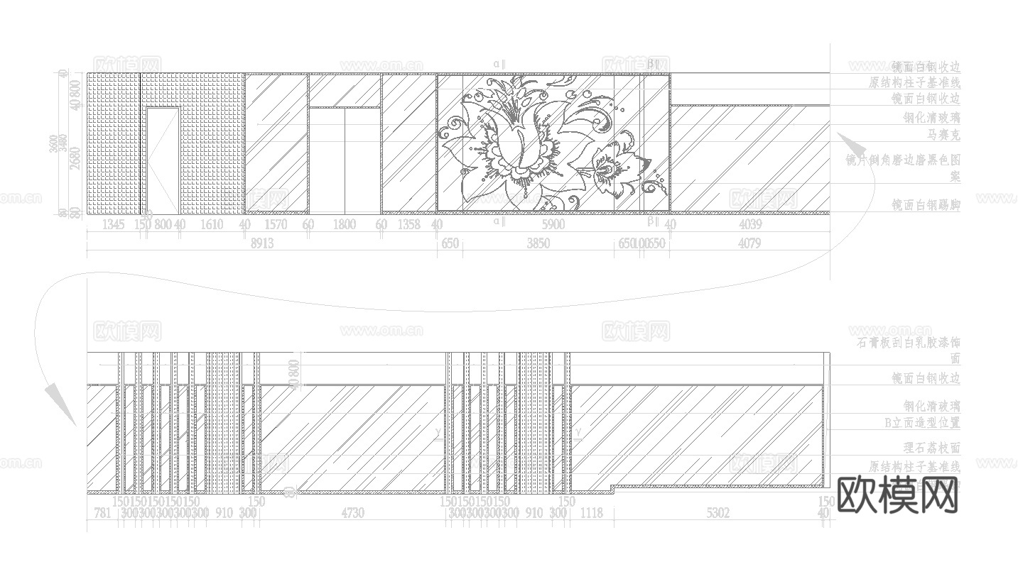 自助餐厅 最新全套施工图设计cad施工图