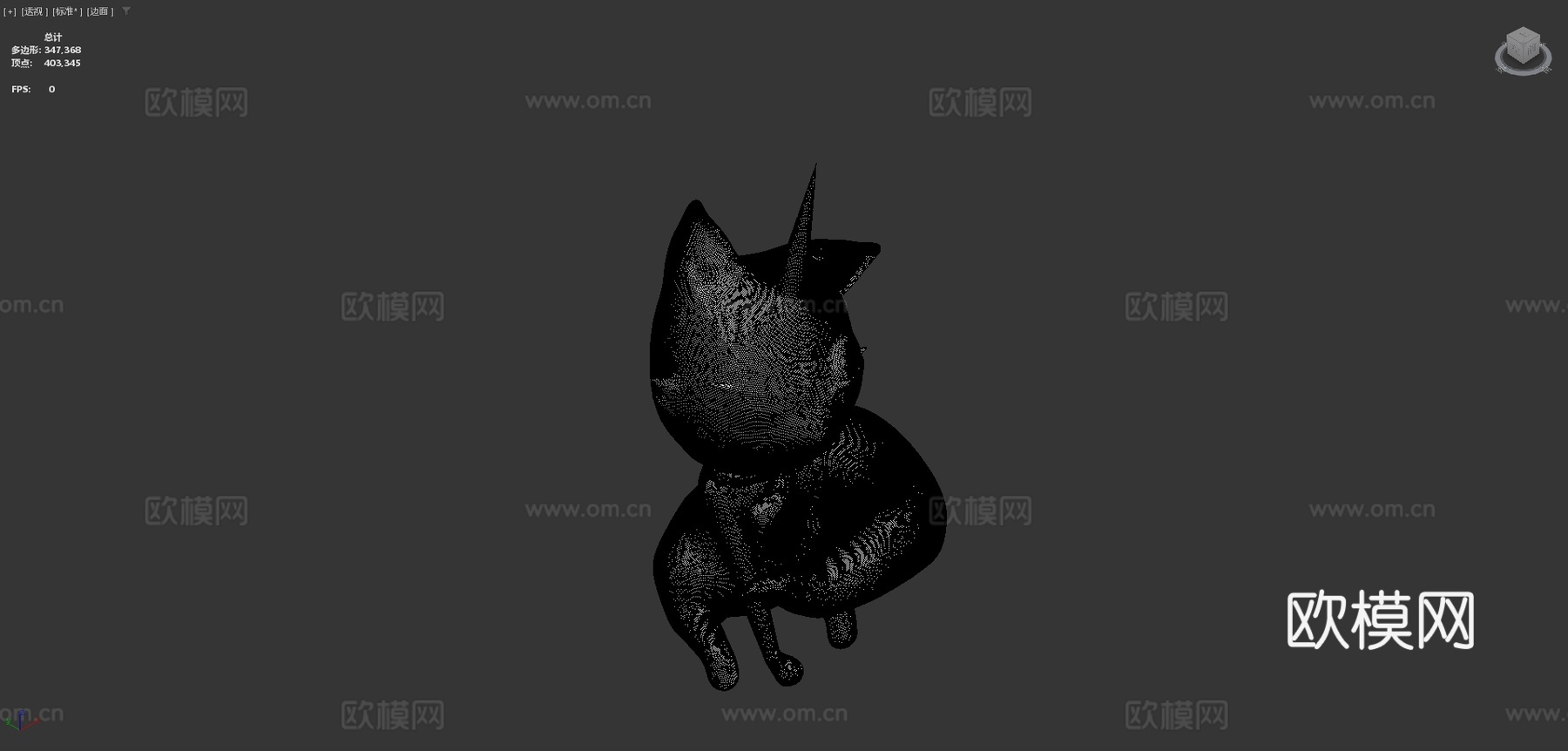 真实独角猫3d模型下载（渲染图4）