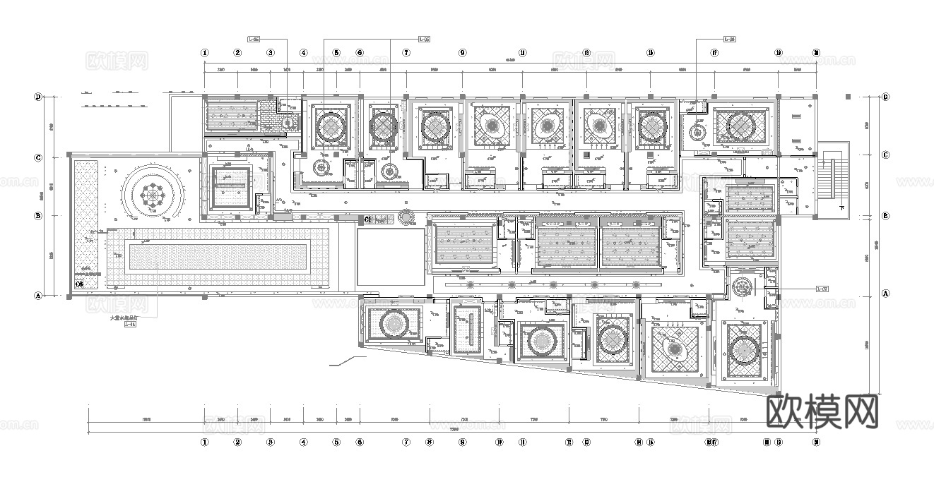 高档KTV  最新全套施工图设计cad施工图