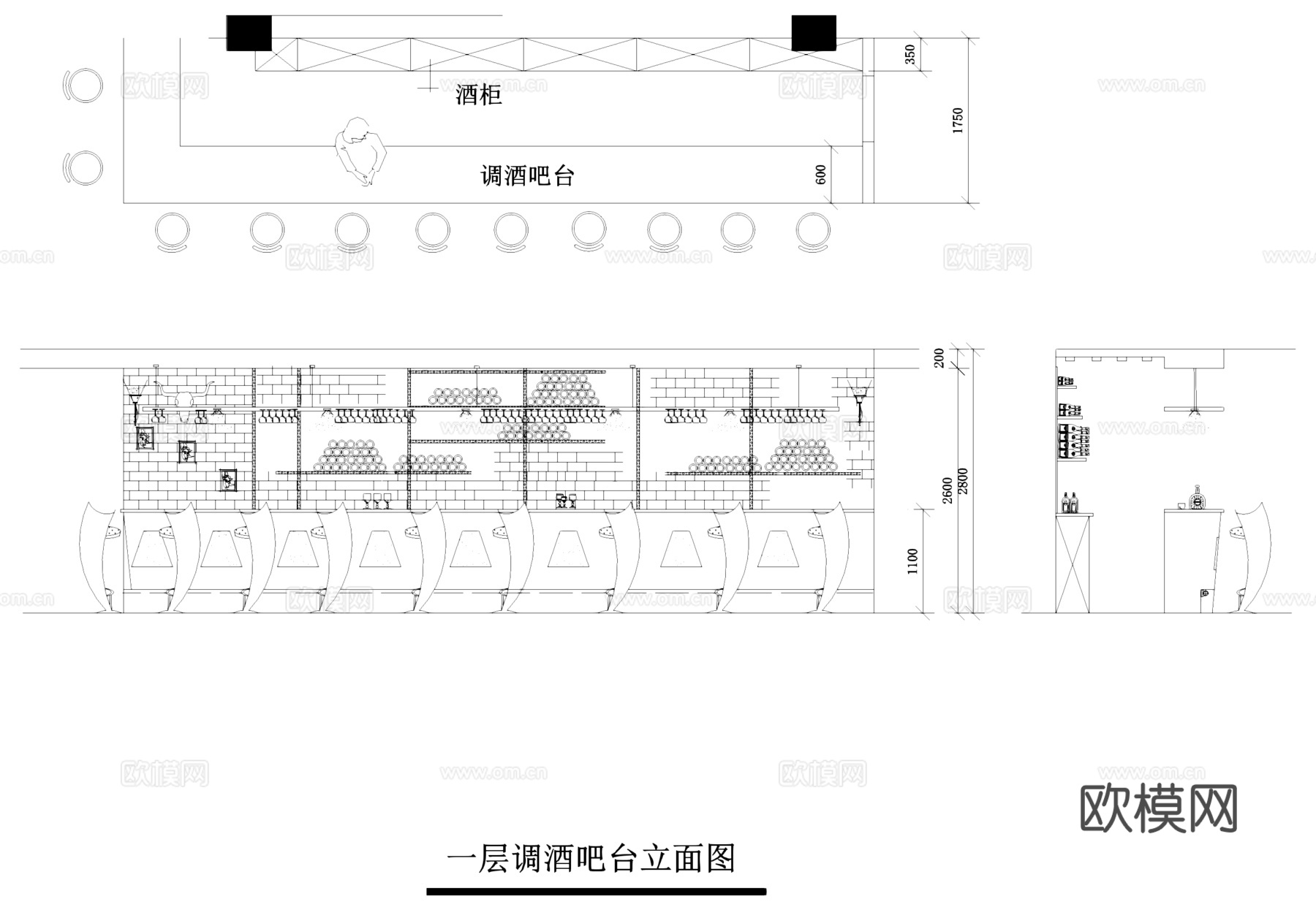 酒吧舞厅室内装饰CAD施工图集cad施工图