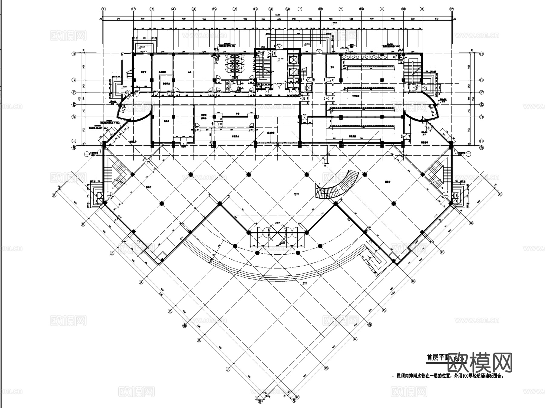酒店建筑CAD施工图集cad施工图