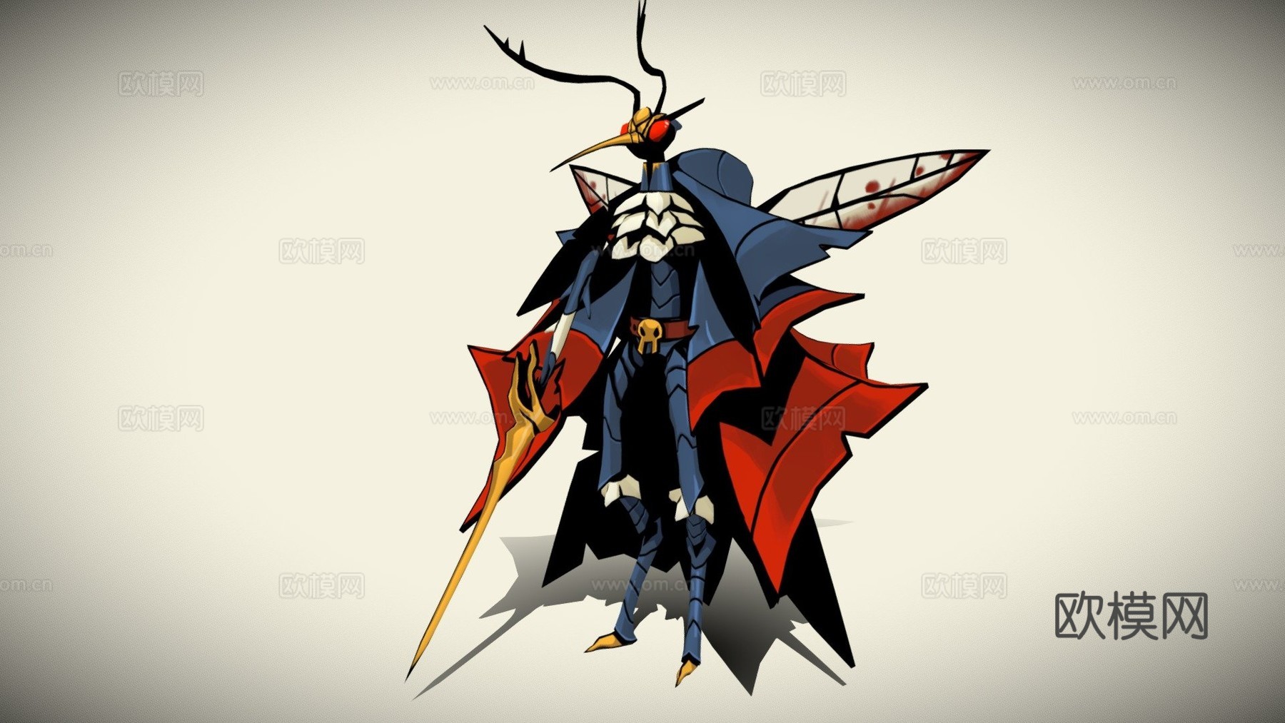 吸血鬼蚊子3d模型下载（渲染图1）