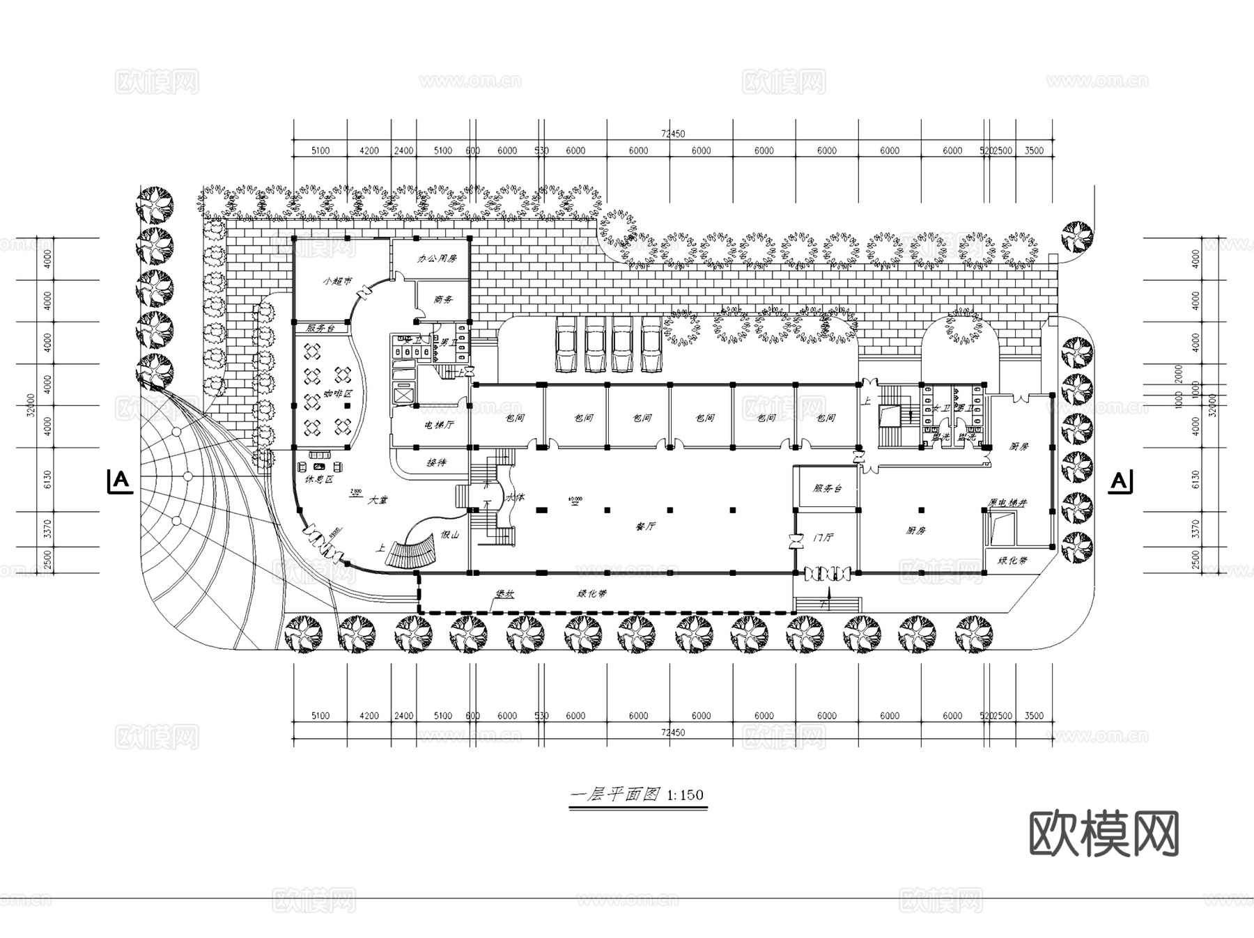 风云大酒店建筑CAD施工图集cad施工图