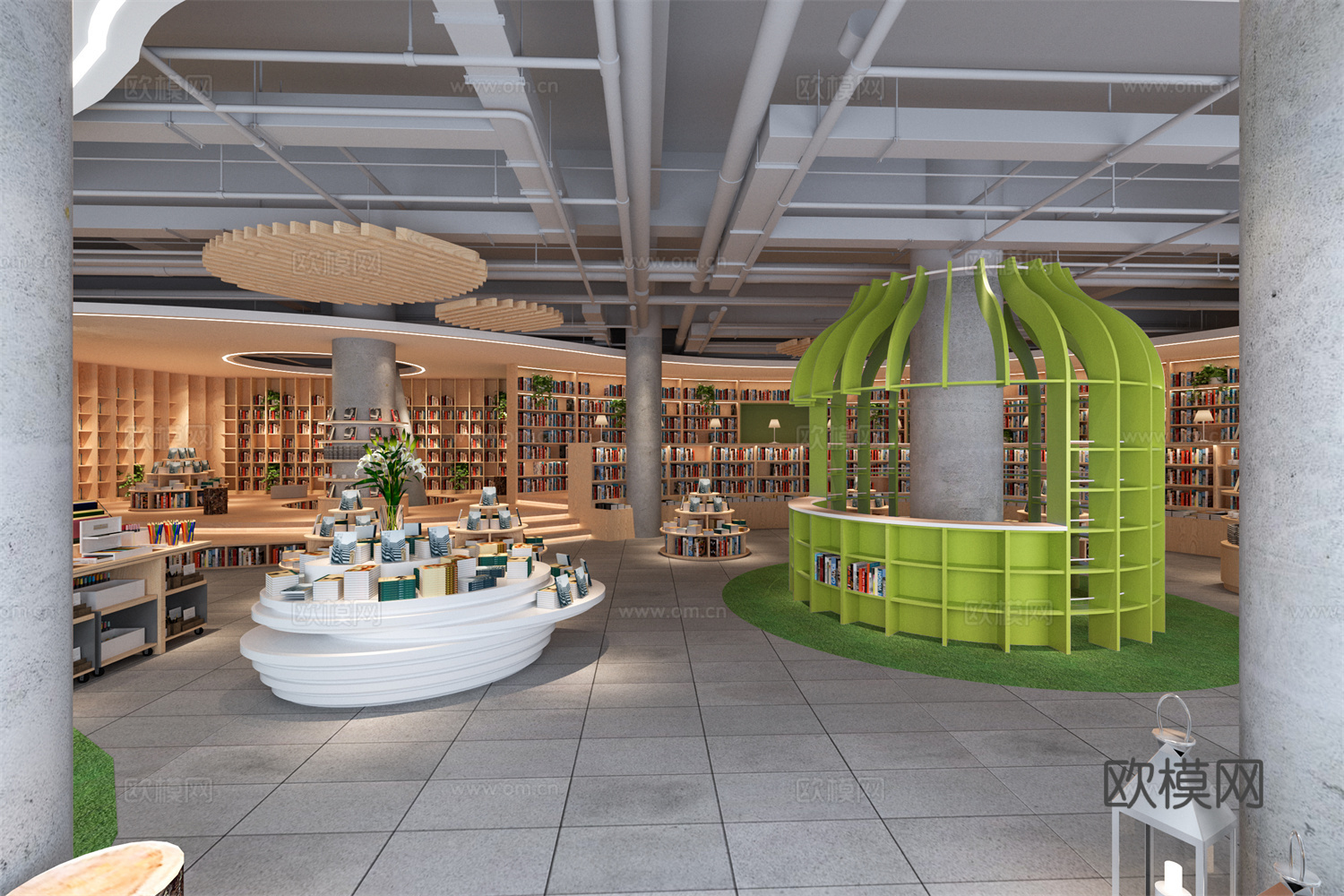 图书馆 书咖 最新全套施工图设计cad施工图