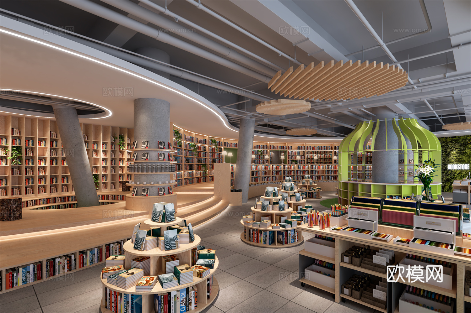 图书馆 书咖 最新全套施工图设计cad施工图