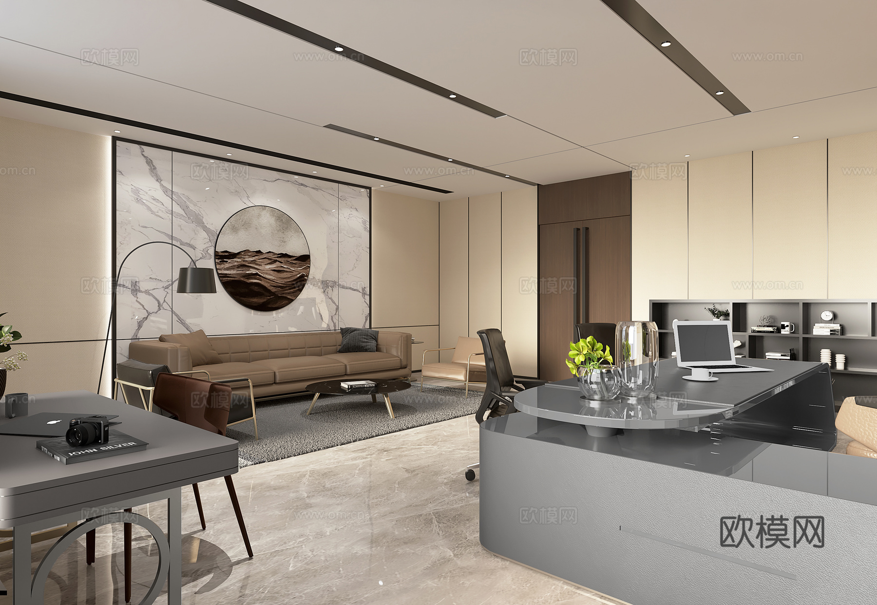 总经理 董事长 办公室 最新全套施工图设计cad施工图